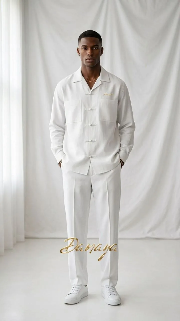 Ensemble boutonné blanc